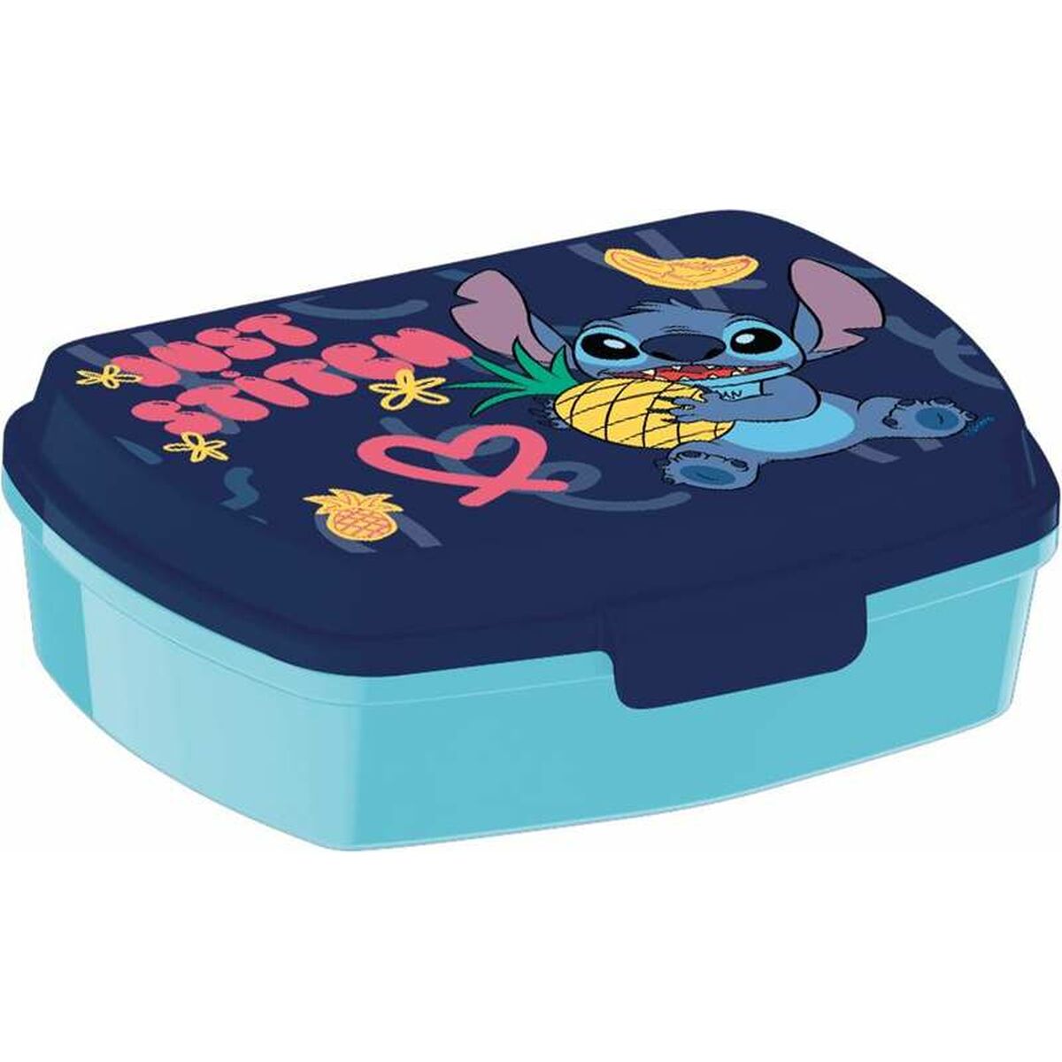 Sandwich Box Stitch Sweet Blue Lilac Polyester Rectangular 17 x 5,6 x 13,3 cm